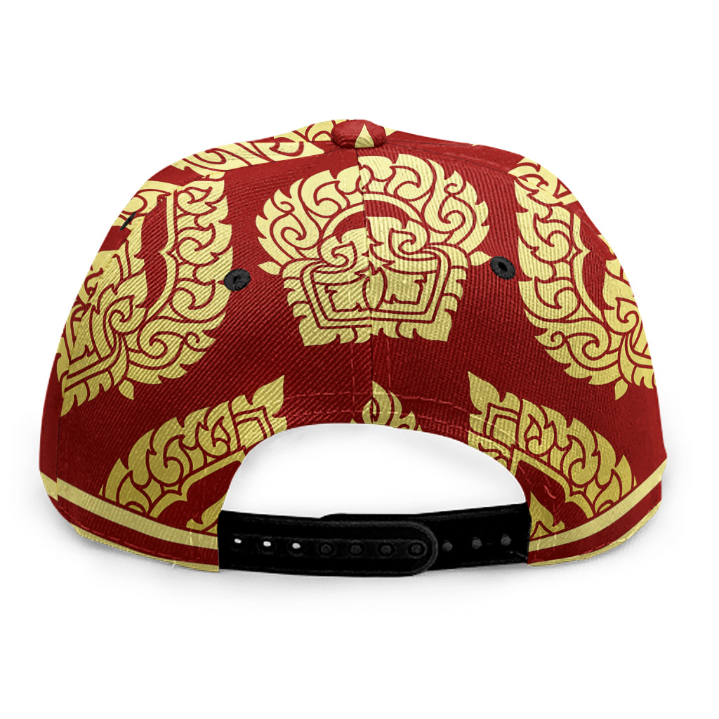 Traditional Thai Pattern Print Snapback Cap