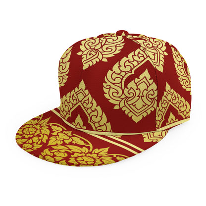 Traditional Thai Pattern Print Snapback Cap