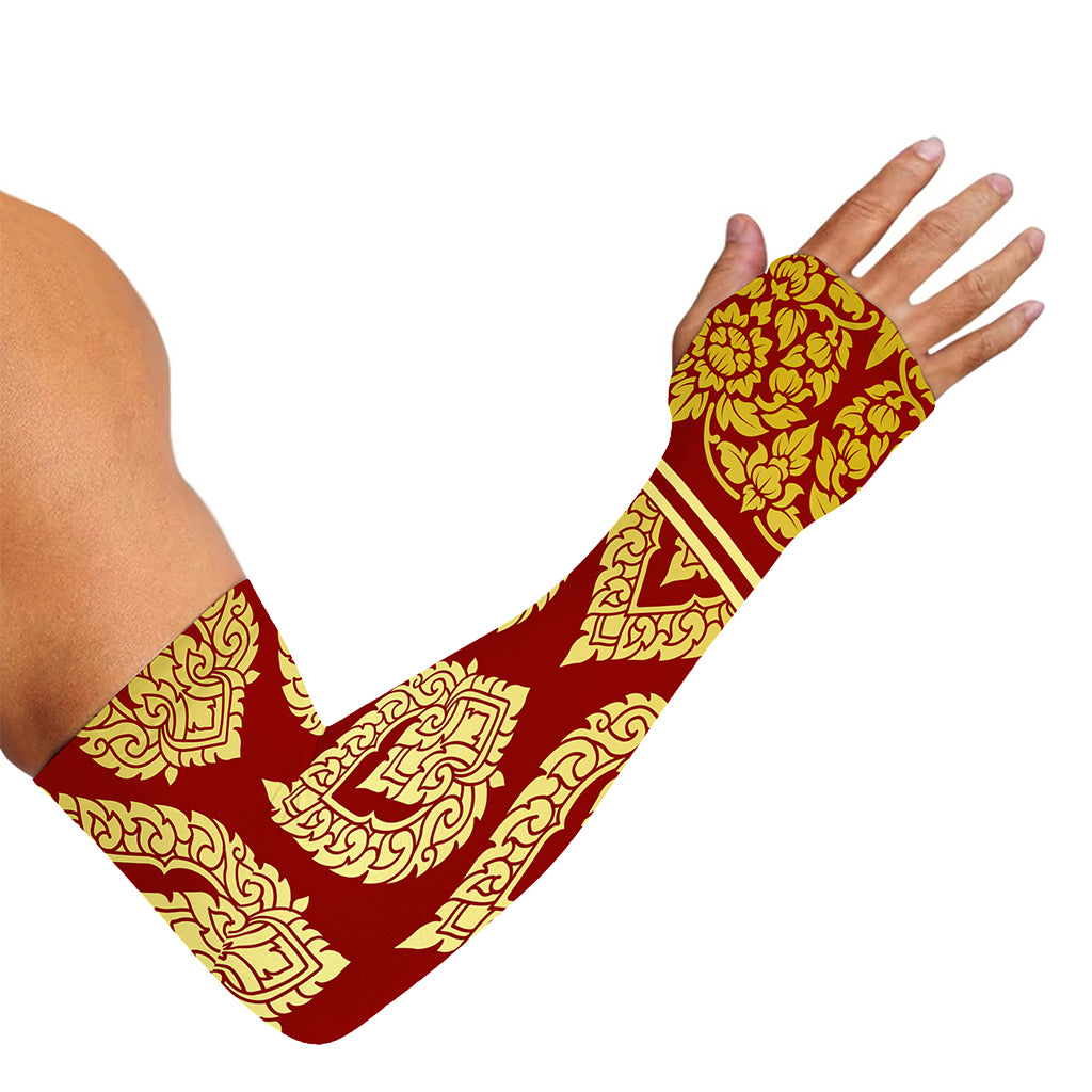 Traditional Thai Pattern Print Sun Protection Arm Sleeves