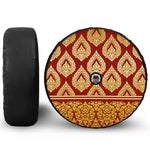 Traditional Thai Pattern Print Tire Cover With Camera Hole
