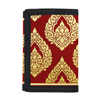 Traditional Thai Pattern Print Trifold Wallet