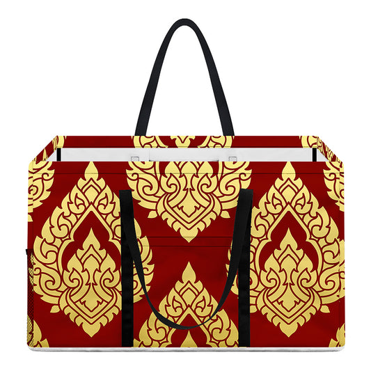 Traditional Thai Pattern Print Utility Tote Bag