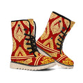 Traditional Thai Pattern Print Winter Boots