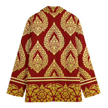 Traditional Thai Pattern Print Women's Blazer