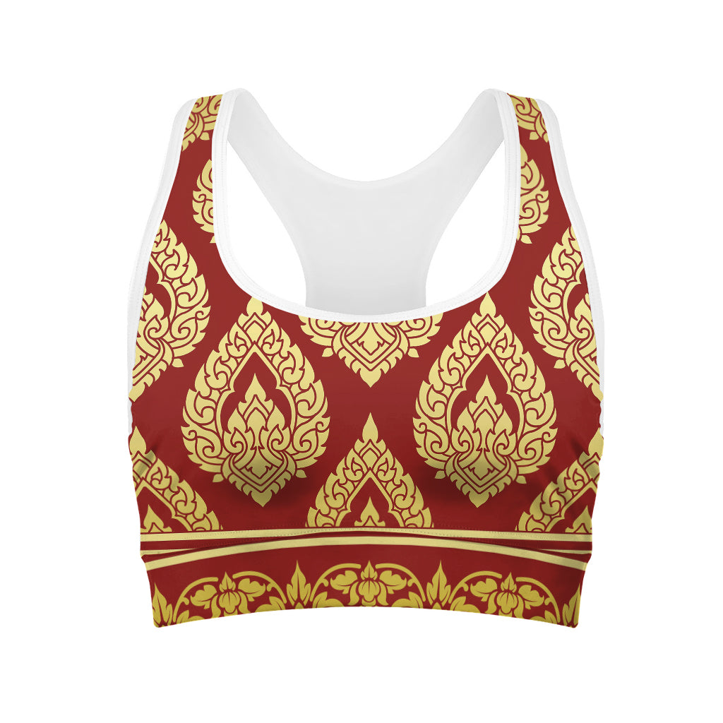 Traditional Thai Pattern Print Women's Sports Bra