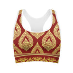 Traditional Thai Pattern Print Women's Sports Bra