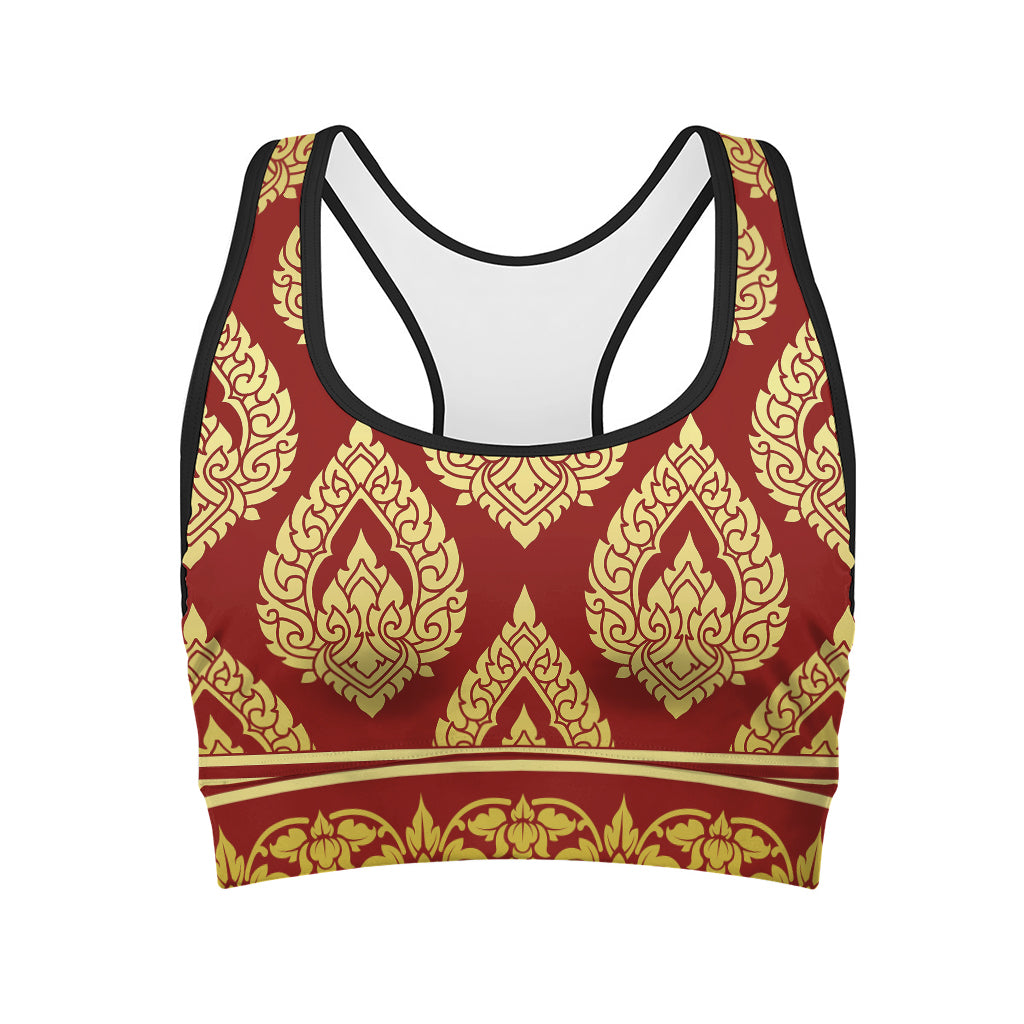 Traditional Thai Pattern Print Women's Sports Bra
