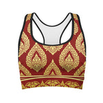 Traditional Thai Pattern Print Women's Sports Bra