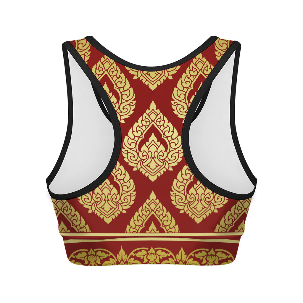 Traditional Thai Pattern Print Women's Sports Bra