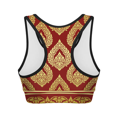 Traditional Thai Pattern Print Women's Sports Bra