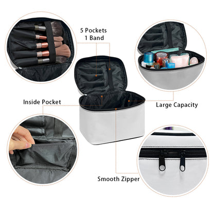 Gold And Black Scorpio Sign Print Travel Makeup Bag