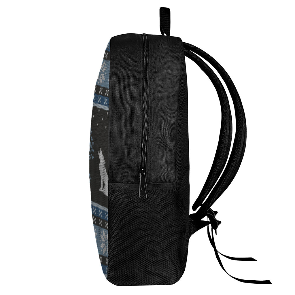 Tree Of Life And Howling Wolves Print 17 Inch Backpack