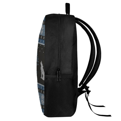 Tree Of Life And Howling Wolves Print 17 Inch Backpack