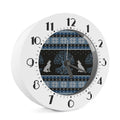Tree Of Life And Howling Wolves Print Alarm Clock