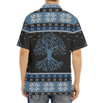 Tree Of Life And Howling Wolves Print Aloha Shirt