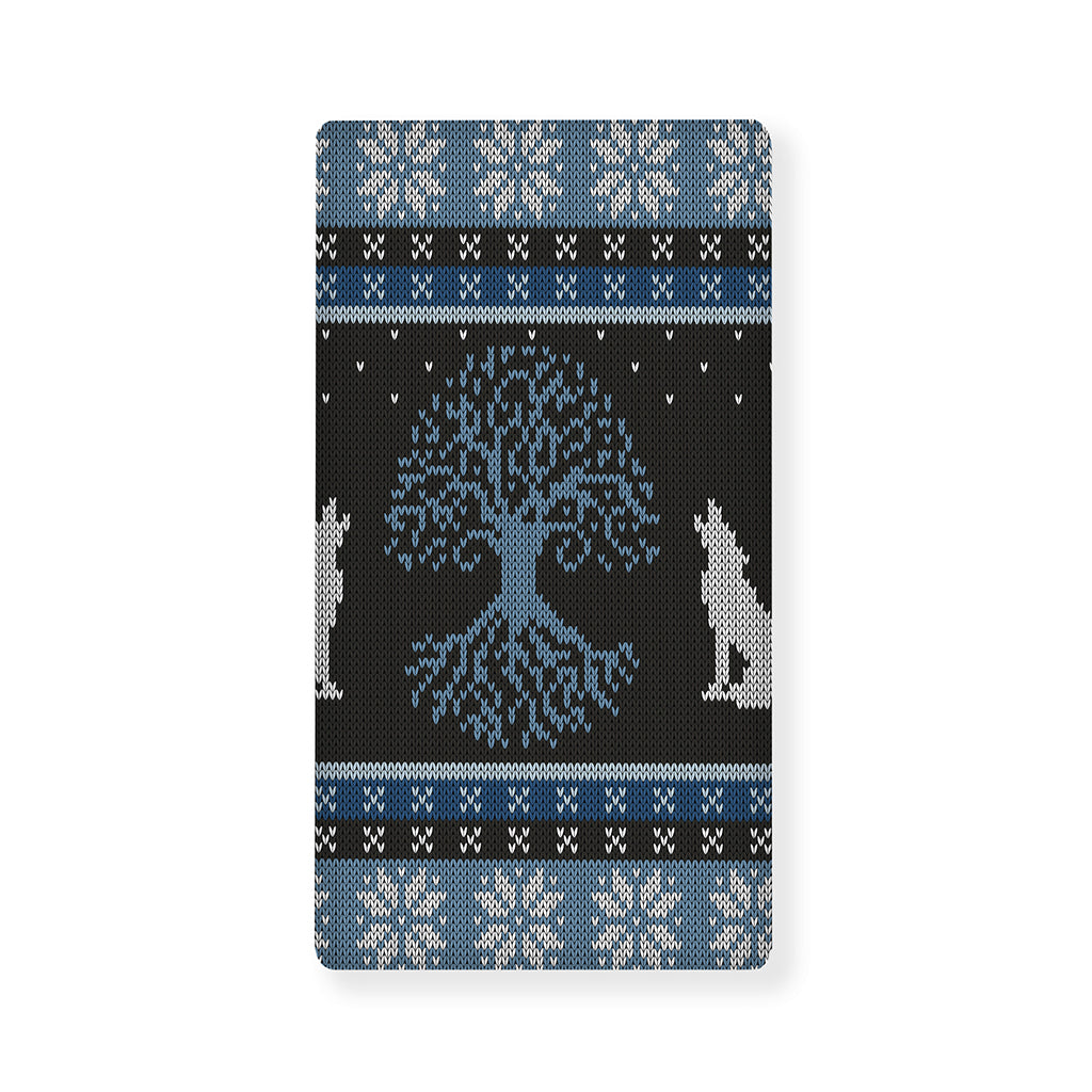 Tree Of Life And Howling Wolves Print Baby Crib Sheet