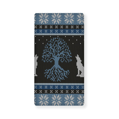 Tree Of Life And Howling Wolves Print Baby Crib Sheet
