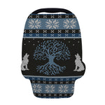 Tree Of Life And Howling Wolves Print Baby Seat Cover