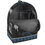 Tree Of Life And Howling Wolves Print Backpack
