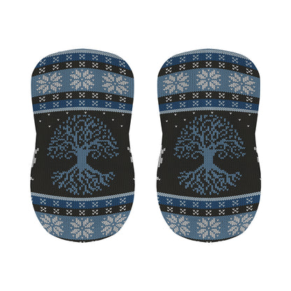 Tree Of Life And Howling Wolves Print Bar Stool Covers