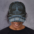 Tree Of Life And Howling Wolves Print Baseball Cap