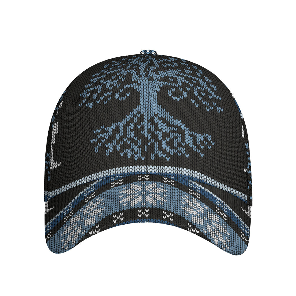 Tree Of Life And Howling Wolves Print Baseball Cap