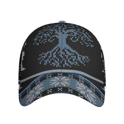 Tree Of Life And Howling Wolves Print Baseball Cap