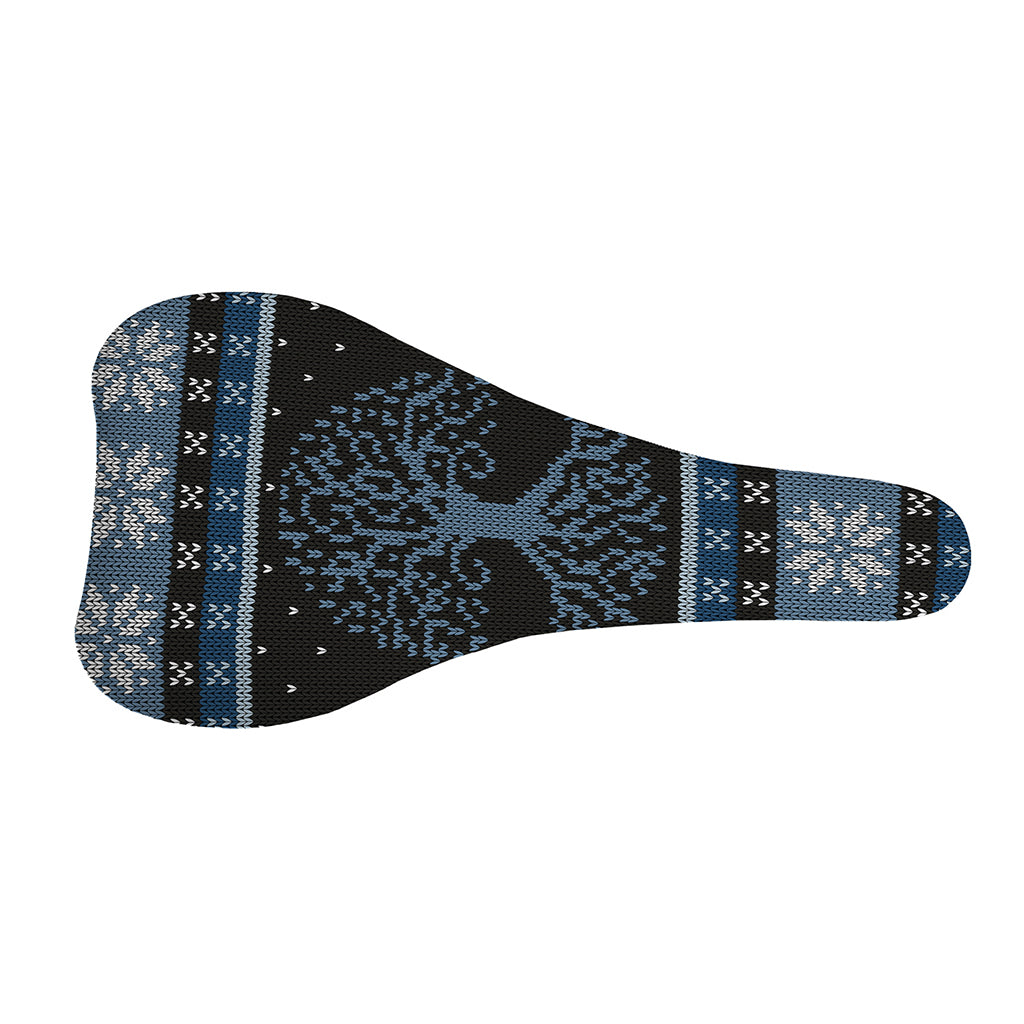 Tree Of Life And Howling Wolves Print Bicycle Seat Cover