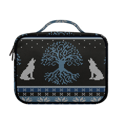 Tree Of Life And Howling Wolves Print Briefcase Bible Bag