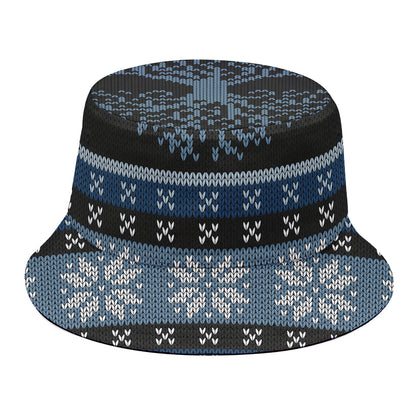 Tree Of Life And Howling Wolves Print Bucket Hat
