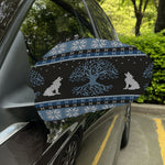 Tree Of Life And Howling Wolves Print Car Side Mirror Covers