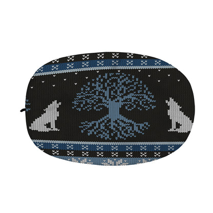 Tree Of Life And Howling Wolves Print Car Side Mirror Covers