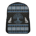 Tree Of Life And Howling Wolves Print Casual Backpack