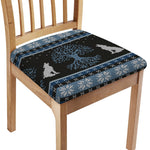 Tree Of Life And Howling Wolves Print Chair Cushion Cover