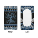 Tree Of Life And Howling Wolves Print Changing Pad Cover