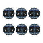 Tree Of Life And Howling Wolves Print Coaster Set