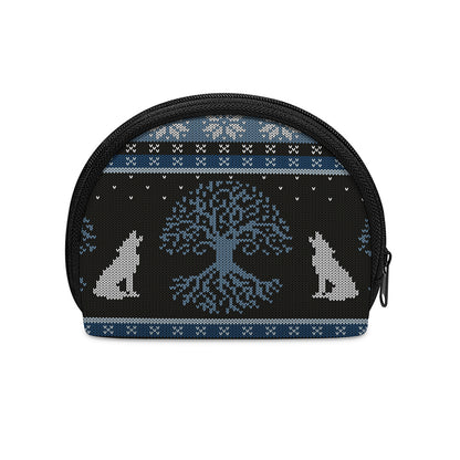 Tree Of Life And Howling Wolves Print Coin Purse