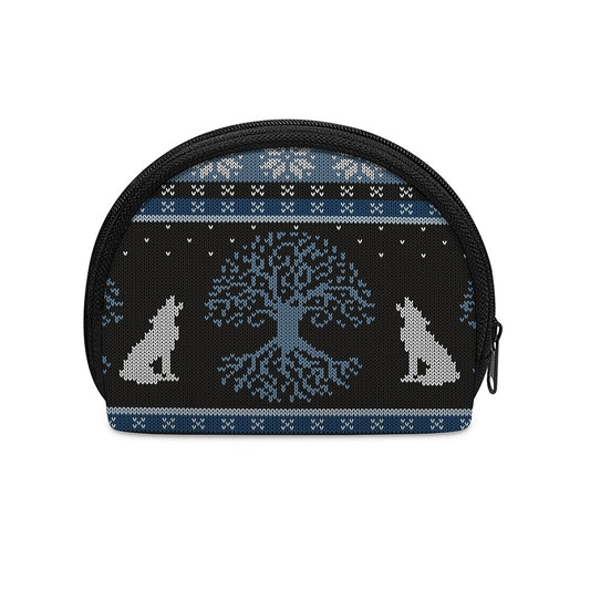 Tree Of Life And Howling Wolves Print Coin Purse