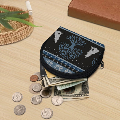 Tree Of Life And Howling Wolves Print Coin Purse