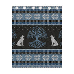 Tree Of Life And Howling Wolves Print Curtain