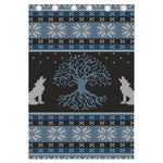 Tree Of Life And Howling Wolves Print Curtain