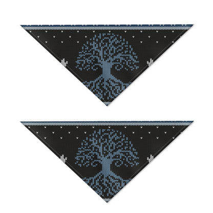 Tree Of Life And Howling Wolves Print Dog Bandana