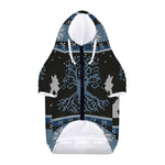 Tree Of Life And Howling Wolves Print Dog Zip Up Hoodie