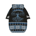 Tree Of Life And Howling Wolves Print Dog Zip Up Hoodie