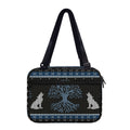 Tree Of Life And Howling Wolves Print Double Strap Bible Bag