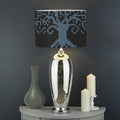Tree Of Life And Howling Wolves Print Drum Lamp Shade
