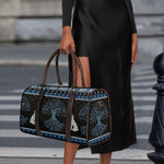 Tree Of Life And Howling Wolves Print Duffle Bag