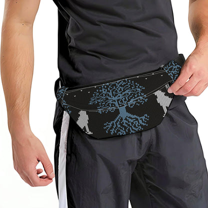 Tree Of Life And Howling Wolves Print Fanny Pack