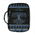 Tree Of Life And Howling Wolves Print Front Pocket Bible Bag