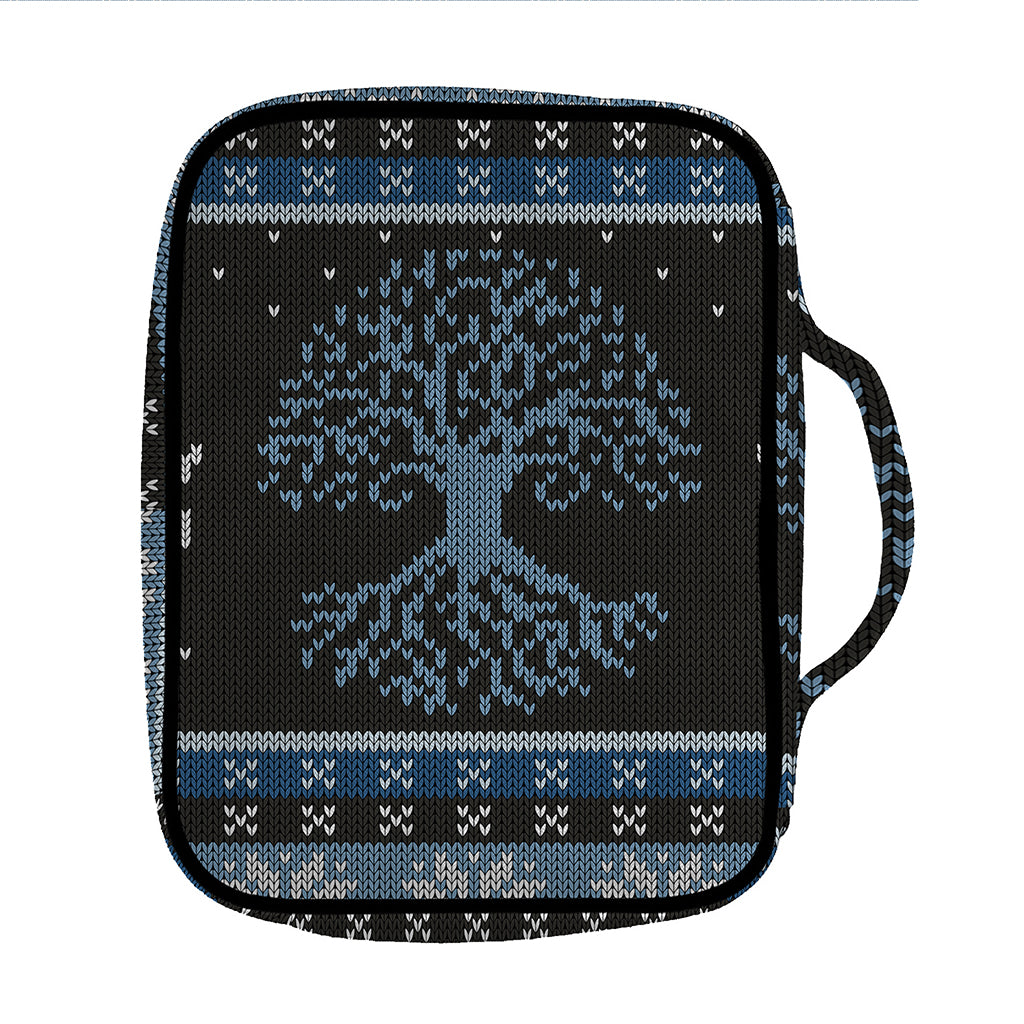 Tree Of Life And Howling Wolves Print Front Pocket Bible Bag